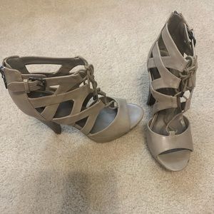 Guess Grey lace up heels